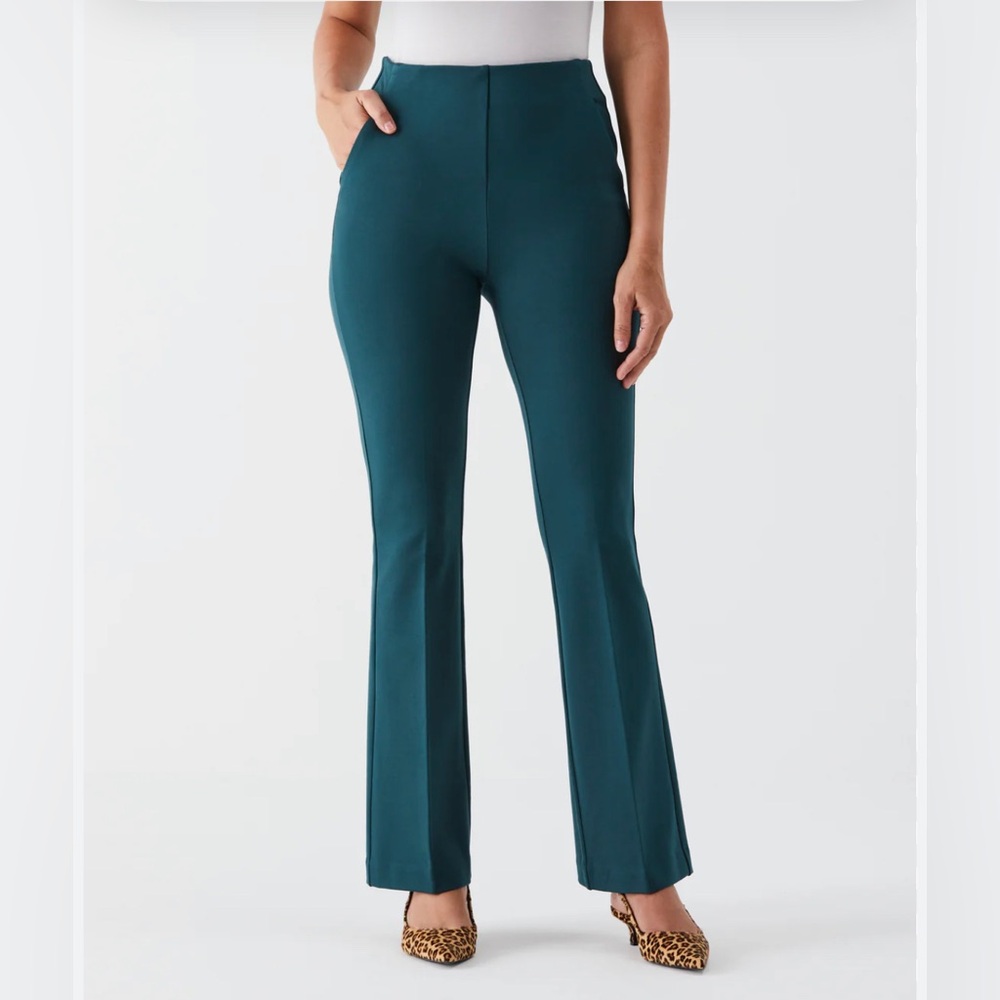 Rafaella Ponte boot cut pull on pants emerald green 1x